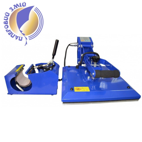 Багатофункціональний термопрес 2 в 1 з плитою 38х38 см (чашка + плита), фото 1