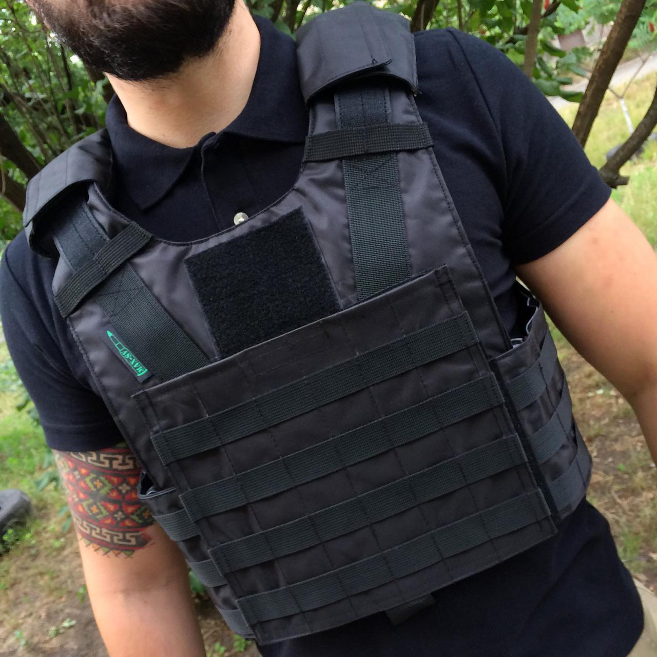 Плитоноска MAX-SV чохол для бронепластин PLATE CARRIER BLACK - 4103-6