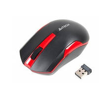 Миша A4Tech G3-200N,USB V-Track,1000dpi (Black+Red) бездротова