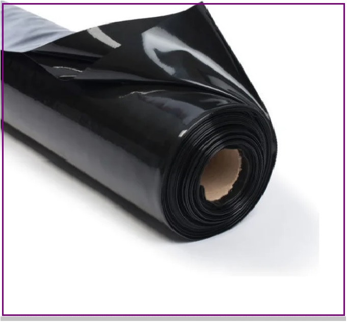 Плівка 80 мкм чорна 3*100 м для мульчування та будівництва, фото 1