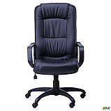 Офісне крісло АМФ Марсель Пластик чорне для керівника роботи за комп'ютером, фото 4