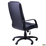 Офісне крісло АМФ Марсель Пластик чорне для керівника роботи за комп'ютером, фото 5