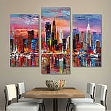 Модульна картина IDEAPRINT "Фантастичне місто", фото 3