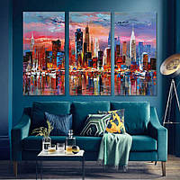 Модульна картина IDEAPRINT "Фантастичне місто" 3, 90, 60