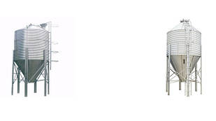 Силоси (бункери) для корму з оцинкованої сталі