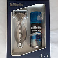 Набор для бритья мужской Gillette Mach 3 (Станок + 1 кассета + гель 75 мл.)