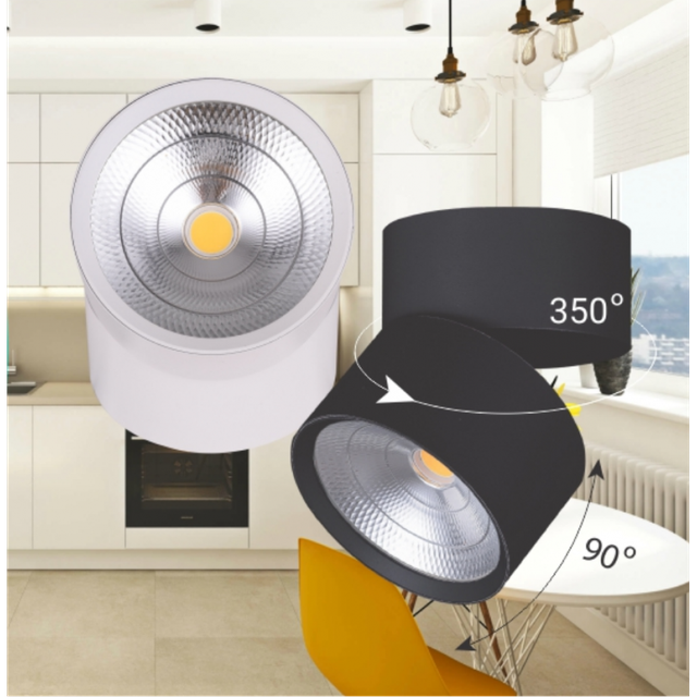 Стильний світильник настінно стельовий LED 14W Feron AL541 білий, чорний.