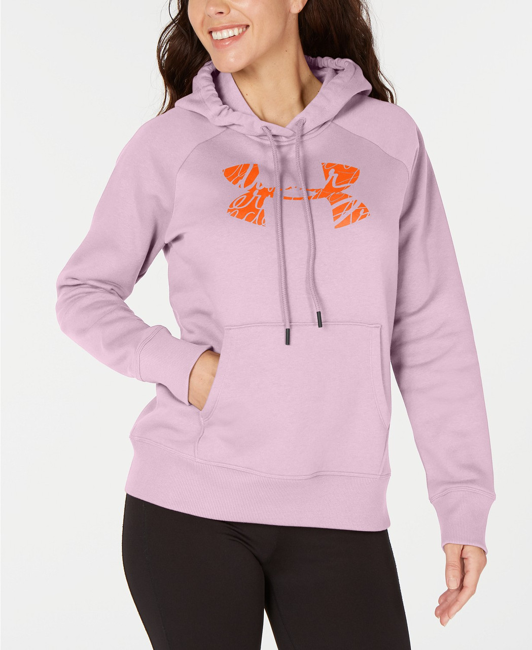 Худі жіноче Under Armour women's Rival Logo Fleece Hoodie (розмір S) Pink Fog