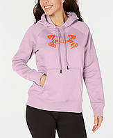 Худи женское Under Armour Women's Rival Logo Fleece Hoodie (размер S) Pink Fog