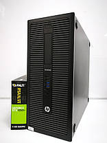 HP EliteDesk 800 G1 Tower / Intel Сore i3-4130 (2 (4) ядра по 3.4 GHz) / 8 GB DDR3 / 120 GB SSD NEW+500 GB HDD / nVidia GeForce GTX 1050 Ti, 4 GB, фото 4