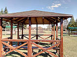 Дерев'яна альтанка 3 на 3 м, розбірна (на 10-12 осіб) "Квадро", фото 7