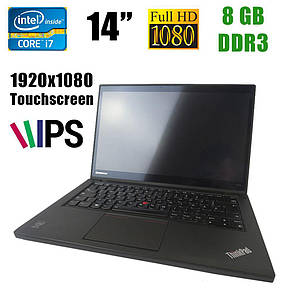 Lenovo T440s / 14" (1920x1080) IPS / Intel® Core™ i7-4600U (2(4)ядра по 2.1 - 3.3GHz) / 8GB DDR3 / 120GB SSD /, фото 1