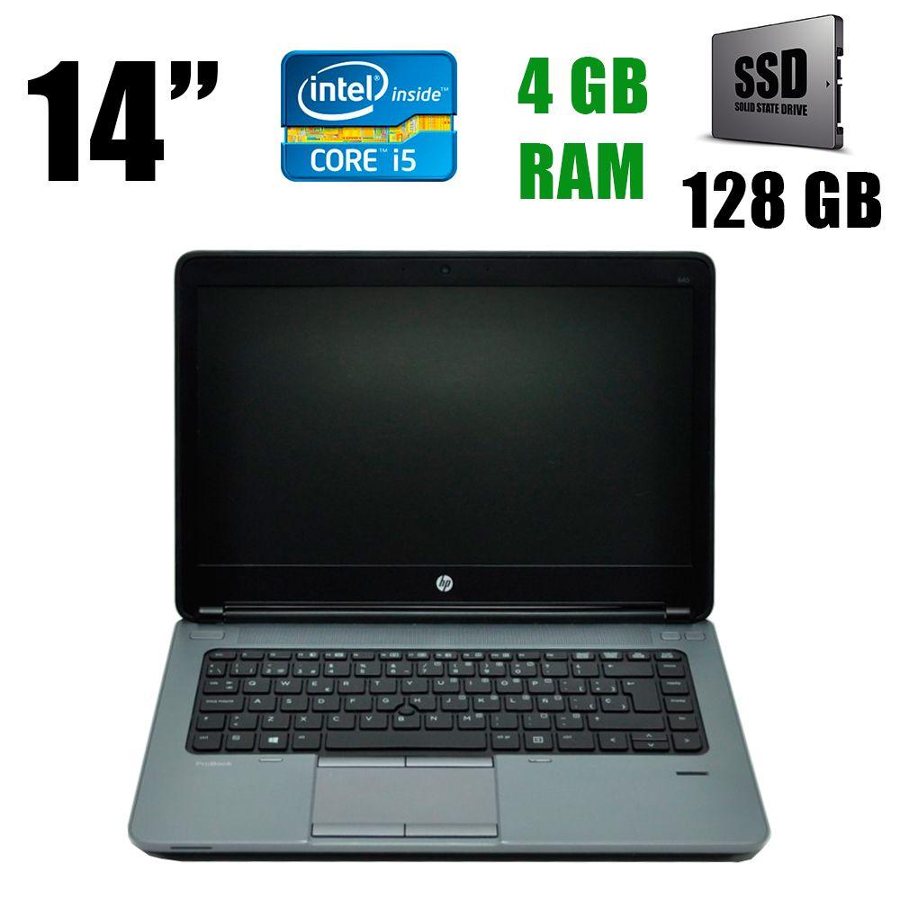 HP ProBook 640 G1 / 14" / 1366х768 / Intel® Core™ i5-4200M (2(4)ядра по 2.5 - 3.1GHz) /4GB DDR3 / 128GB SSD / VGA, DP, Web camera