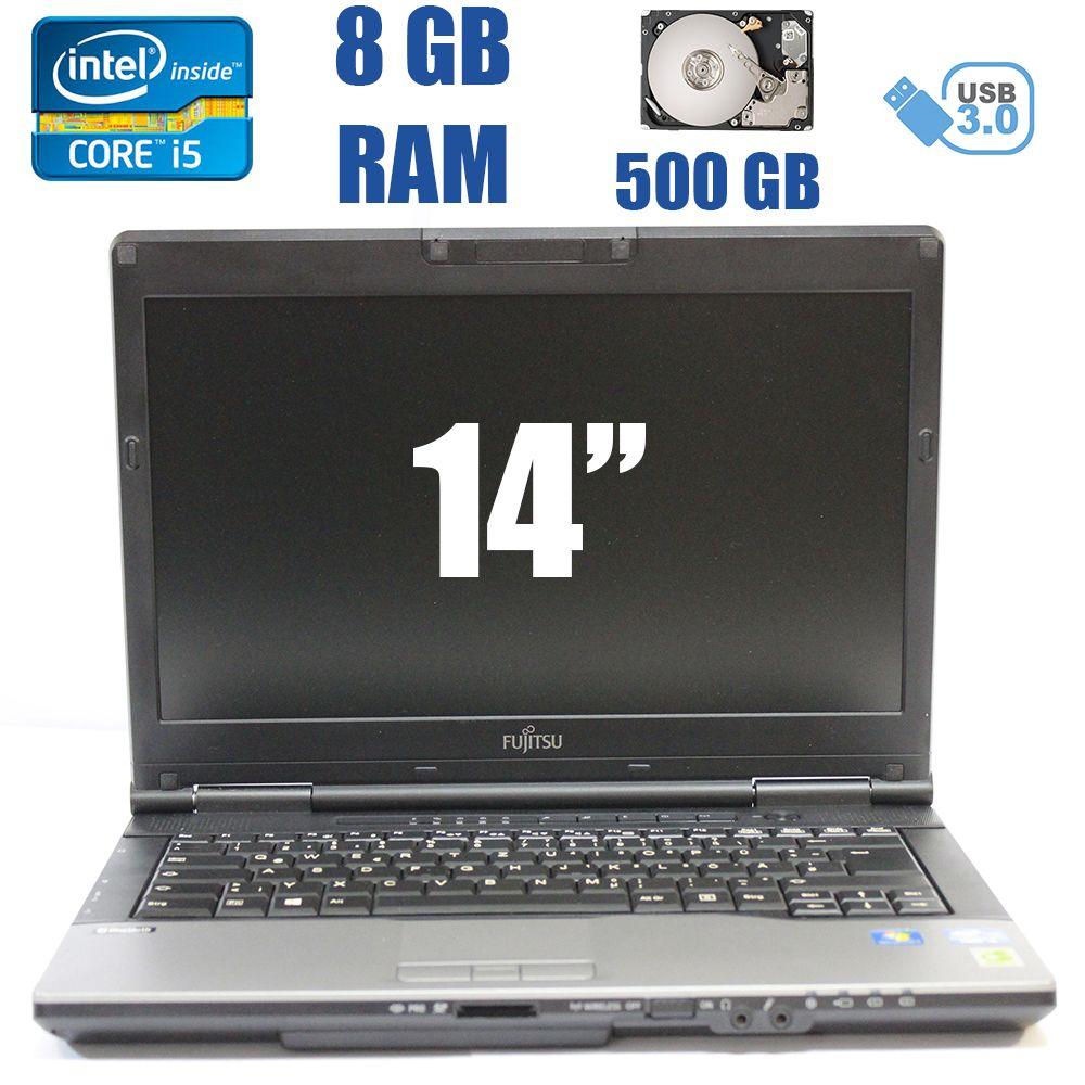 Fujitsu LifeBook S752 / 14" (1366x768) / Intel Core i5-3320M (2(4)ядра по 2.6 - 3.3 GHz) / 8 GB DDR3 / 500 GB HDD / USB 3.0