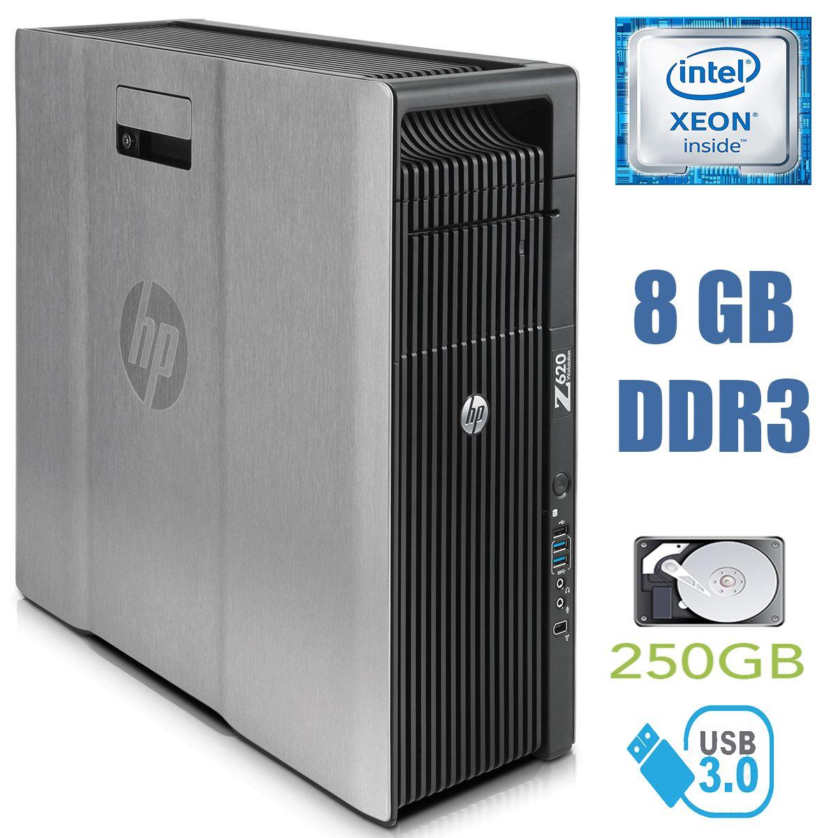 Робоча станція HP Z620 Workstation/Intel Xeon E5-2609 (4 ядра по 2.4 GHz) / 8 GB DDR3 / 250 GB HDD / nVidia