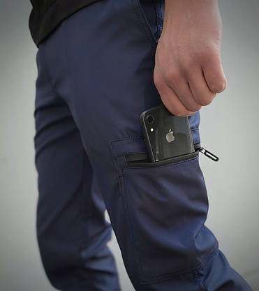 Чоловічий костюм синьо-чорний демісезонний Intruder Softshell Light Куртка чоловіча синя, сині штани чорні, фото 2