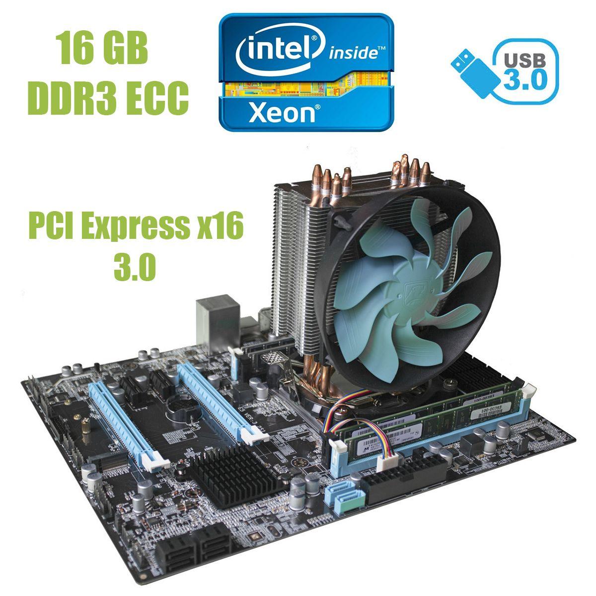 Материнська плата E5-3.2S1/ socket LGA2011 з процесором Intel Xeon E5-2667/6(12) ядер по 2.9-3.5GHz / 15Mb cache та 16GB DDR3 ECC ОЗП