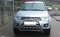 Кенгурник подвійний (захист переднього бампера) Mitsubishi Pajero Sport 2008-2015