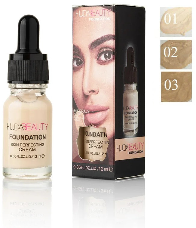 Тональный крем Huda beauty foundation з піпеткой №1,2,3  код.860