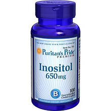 Для роботи мозку і заспокоєння Inositol Puritan's Pride 650 mg 100 caps
