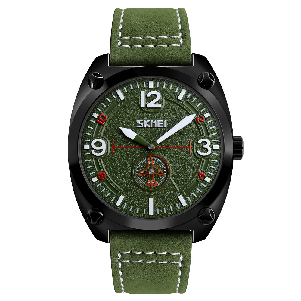 Skmei 9155 зелений чоловічий класичний годинник