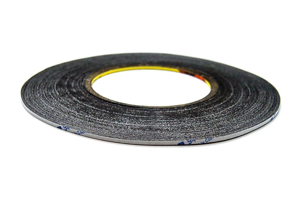 Скотч двосторонній 3M, чорний, 2 мм x 50 м, фото 1