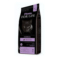 Сухой корм для длинношерстных кошек (для выведение шерсти) Fitmin For Life Hairball 8 кг