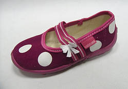 Текстильні туфлі, балетки, мокасини,тапочки для дівчинки тм"VIggami", розміри 26.