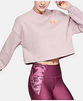 Свитшот женский Under Armour Rival Fleece Cropped Sweatshirt ОРИГИНАЛ (размер S) Pink Fog