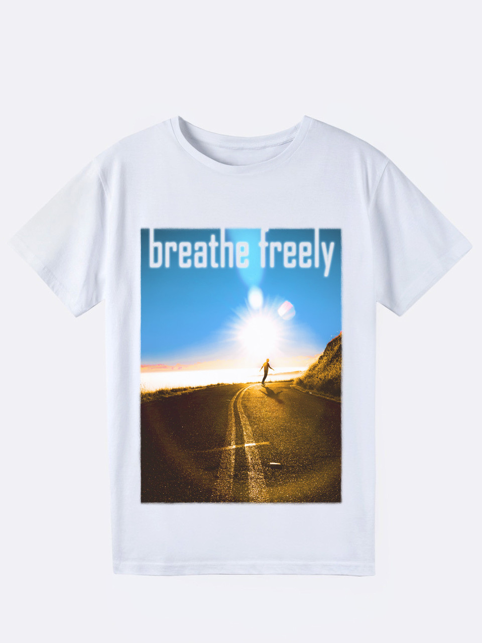 Річна чоловіча біла футболка BREATHE FREELY