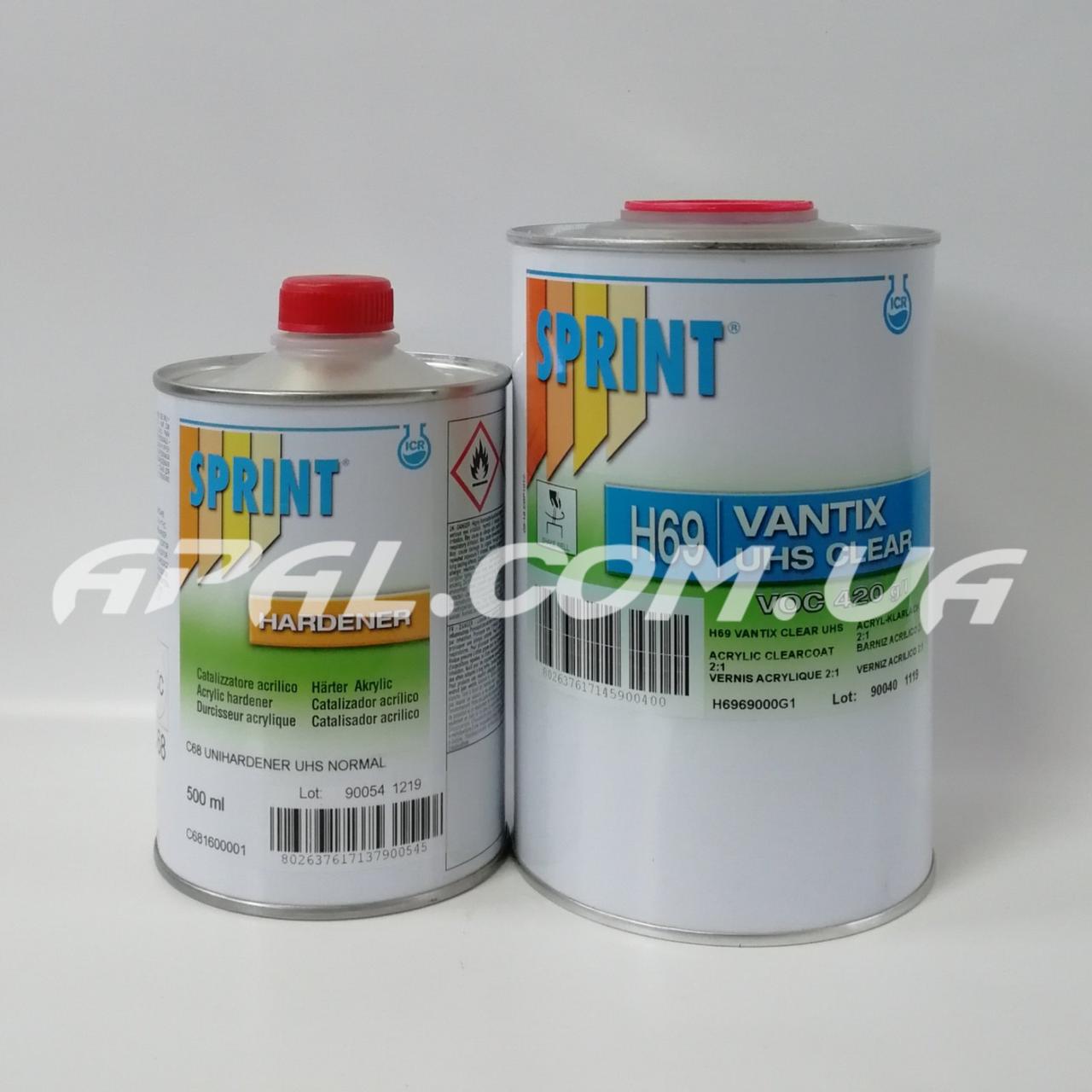 Sprint H69 VANTIX CLEAR COAT UHS 2:1 прозорий Лак (1л) + затв. C68 (0,5 л)