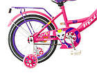 Велосипед 16"  дюймів 2-х колесний Impuls Kitty малиново-фіолетовий, фото 2