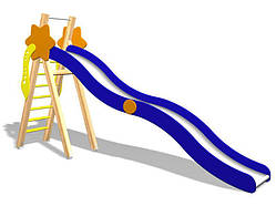 Детска Гірка Зірка М2. Розмір 4000х600х2600. Будь-Який Колір.