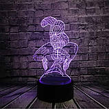 3D світильник з пультом і акумулятором 3D Lamp Людина Павук (LP-18253), фото 5