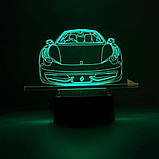3D світильник з пультом і акумулятором 3D Lamp Феррарі (LP-18245), фото 5