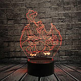 3D світильник з пультом і акумулятором 3D Lamp Покемон Чариард (LP-18237), фото 9