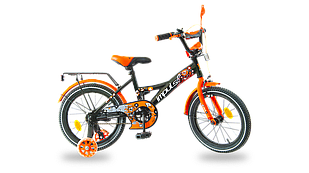 Велосипед 16" дюймів 2-х колесний Impuls Beaver чорно-помаранчевий