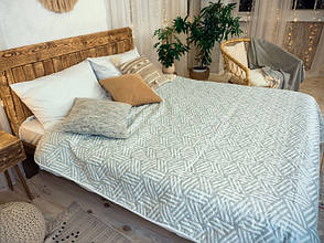 Ковдра-покривало Leleka-textile полуторна 140*205 см мікрофібра/холлофайбер стьобана літній М14, фото 2