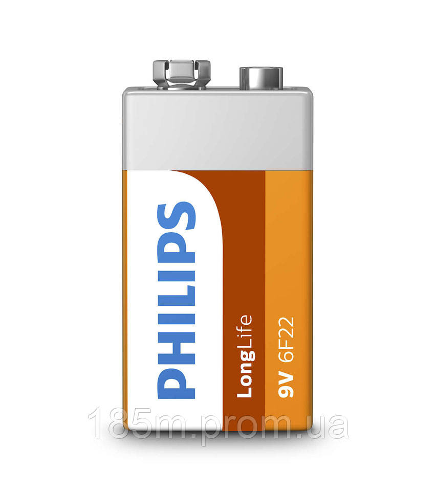 Батарейка Philips 6F22 9V крона longlife shrink - фото 1 - id-p1158085226