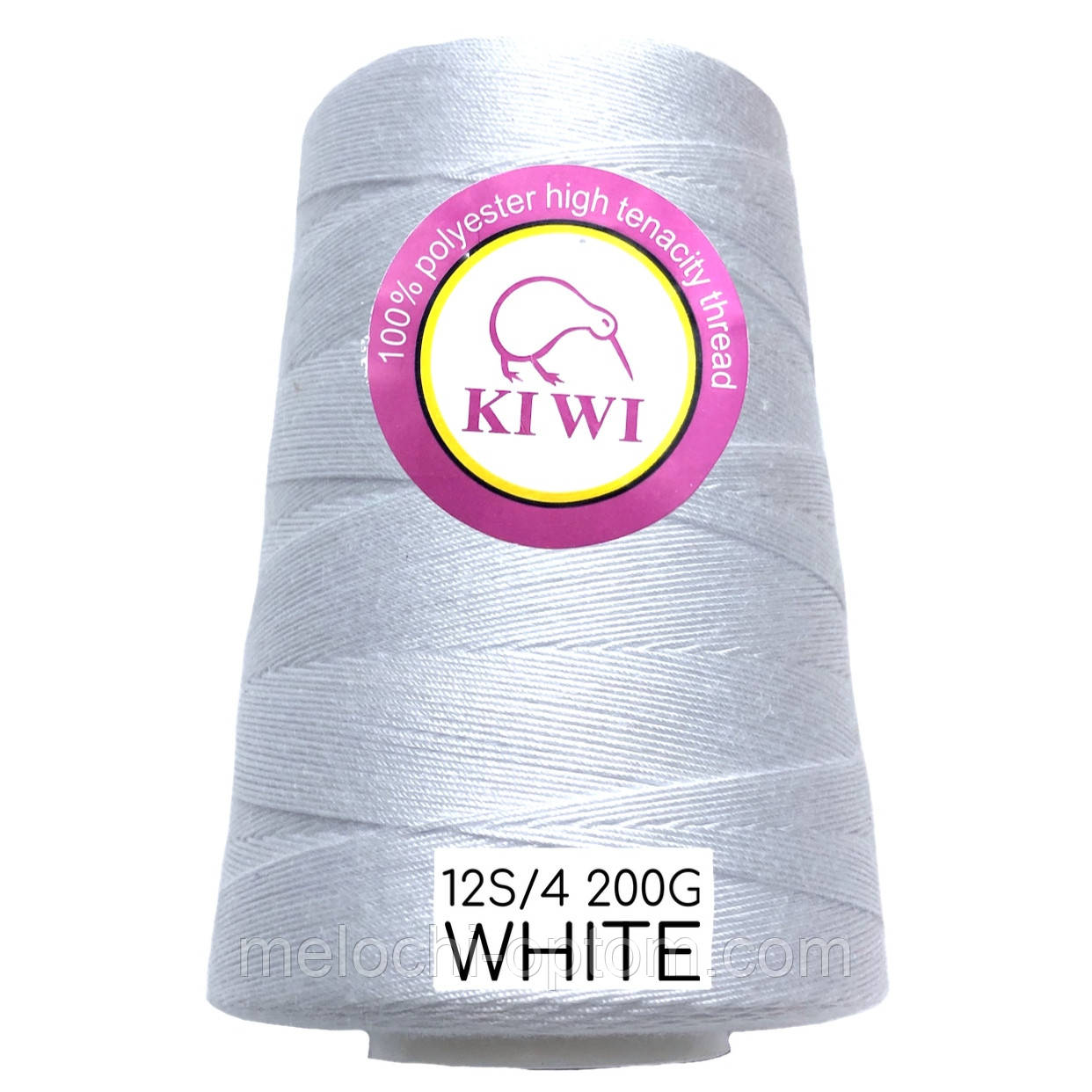Нитки мішкозашивальні 12S/4 (1000м) KIWI для шитва і ремонту мішків, поліестер