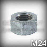 Гайка М24 ГОСТ 22354-77 (ГОСТ Р 52645-2006, DIN 6915) оцинкована шестигранна високоміцна, фото 1