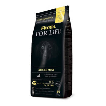 Сухий корм для дорослих собак малих порід Fitmin For Life Adult Mini 15 кг