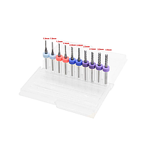 Набор фрез 1.0, 1.5, 2.0, 2.5, 3.0 мм. 3.175 мм. из вольфрамовой стали для гравировки на ЧПУ станках CNC