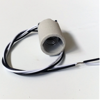 Патрон кераміка Е14 з проводом 50 см гладкий (для люстр) ST 241