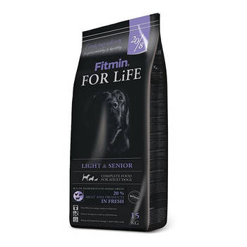 Сухий корм для собак з ожирінням та літнім собак усіх порід Fitmin For Light & Senior 15 кг