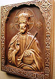 Ікона, різьблена дерев'яна "Господь Вседержитель" 30х24 см, фото 2