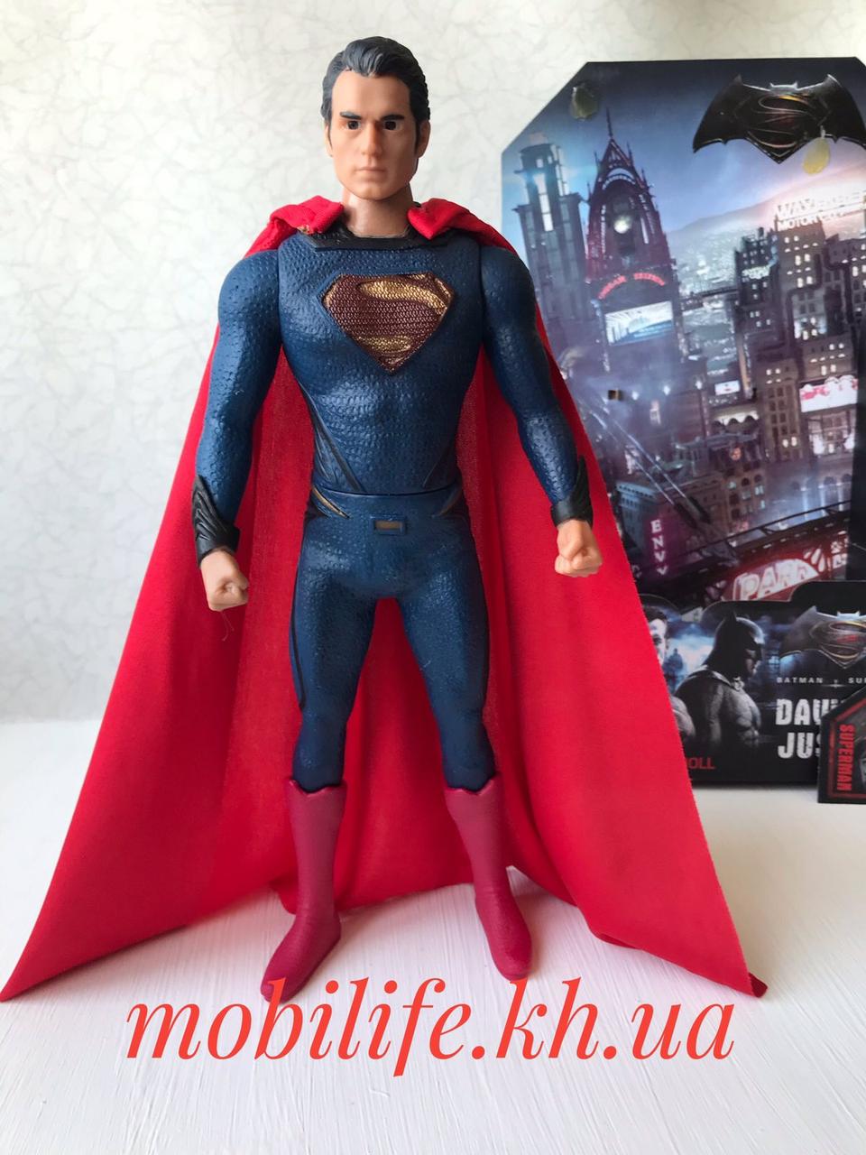 Величезна Фігурка Superman Marvel 32см/Тканинний Плащ/Повністю Рухливий/Висока якість/