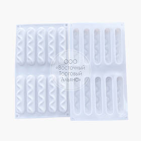 Силіконова форма — Еклери No1 — 10 комірок