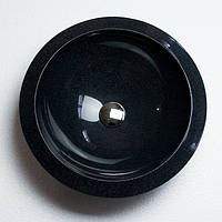Чорний круглий умивальник 46 см Adamant MOON