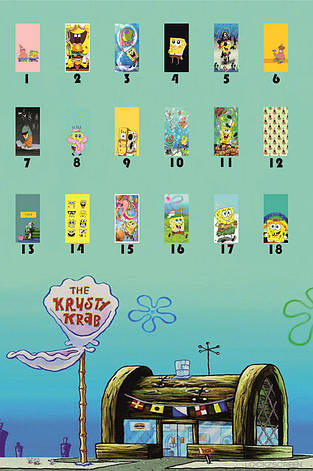 Чохол силіконовий Sponge Bob для всіх моделей Meizu, фото 2